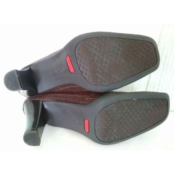 Aerosoles Cinch Worm Women's Brown Vegan Mules Slip On High Heels Sandals 7.5 B - Picture 6 of 10